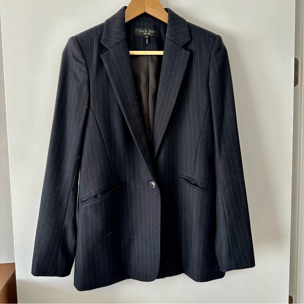 Rag & bone wool navy blazer (size 2)
